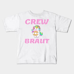 Bachelorette Party Shirt Unicorn Crew Bride Kids T-Shirt